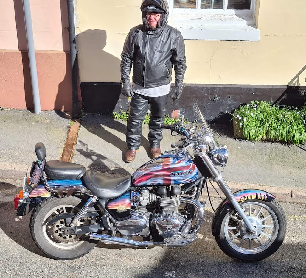 Triumph America custom paint job
